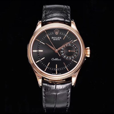 로렉스(ROLEX)셀리니 50519 데이트 로즈골드 블랙다이얼 3165 무브먼트