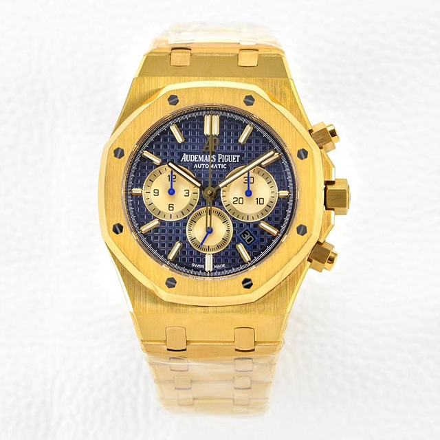 오데마피게 로얄오크 크로노 옐골 블루다이얼 브레이슬릿 Royal Oak Chronograph 26331ST YG/YG Blue/Gld OMF A7750