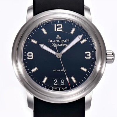 블랑팡(BLANCPAIN)르망 빅데이트 2850B 스틸 블랙다이얼 러버스트랩